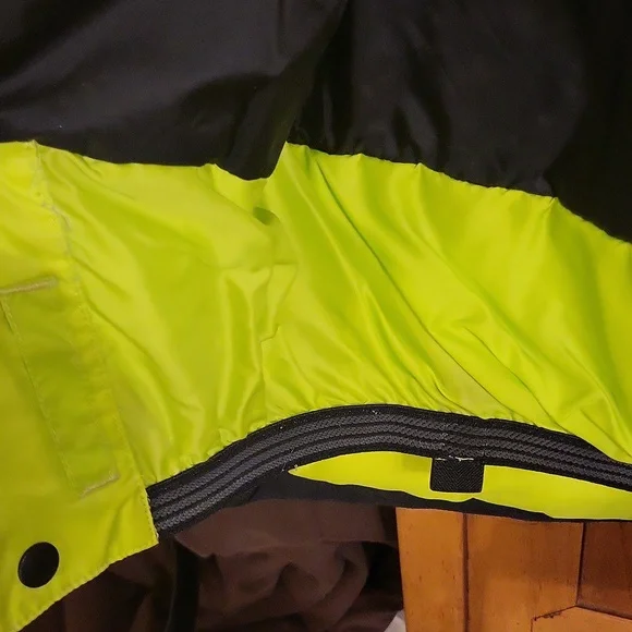 Boys Large 12 Oneill Snow Jacket Lime and Olive - Picture 8 of 9